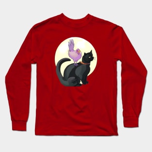 Chicken on a Tuxedo Cat Long Sleeve T-Shirt